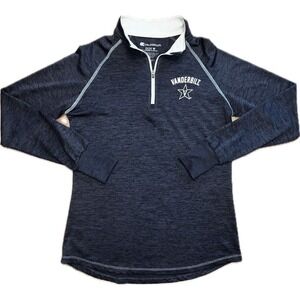 Vanderbilt Woman's‎ 1/4 Zip Gray Medium Vandy Commodore Sportwear